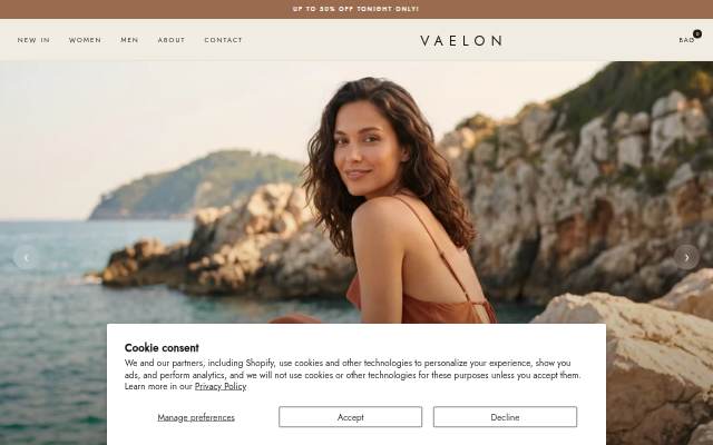VAELON storefront