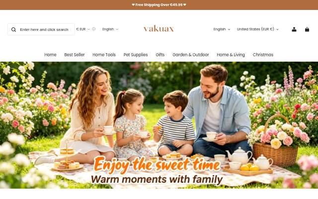 Vakuax storefront