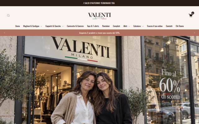 Montra da Valenti Milano