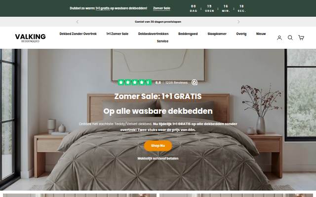Valking Beddengoed storefront