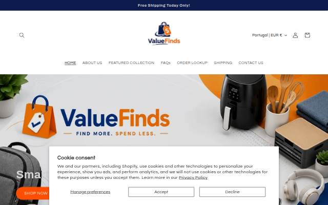 ValueFinds storefront