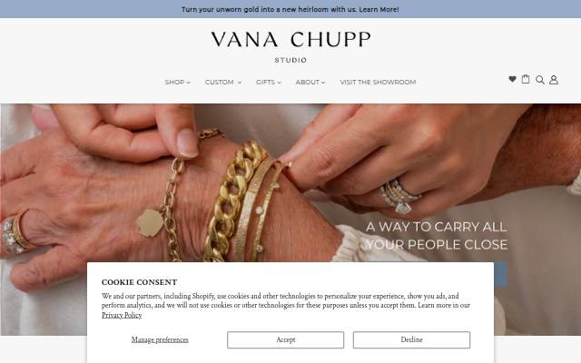Vana Chupp Studio storefront