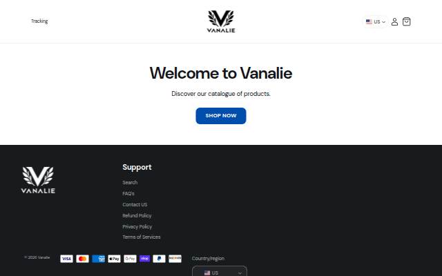Startseite von Vanalie