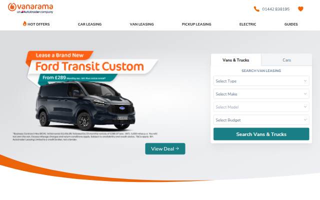 Vanarama storefront