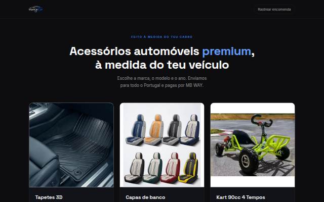 Montra da Acessórios automóveis premium à medida do teu carro