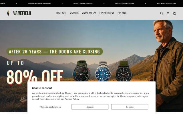 Vanefield storefront