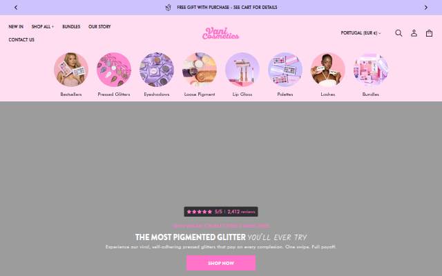 Vani Cosmetics storefront