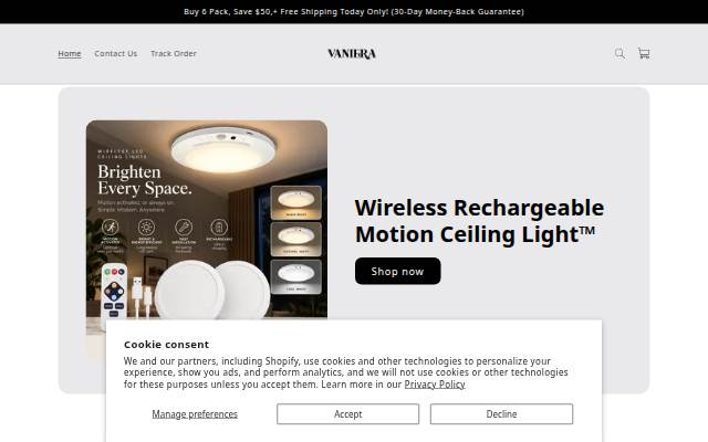 Vaniera storefront