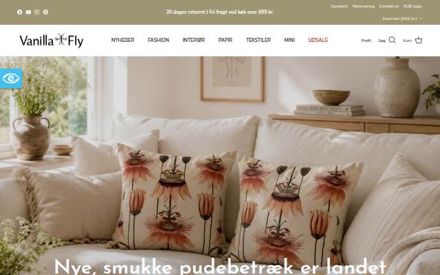 Startseite von VanillaFly