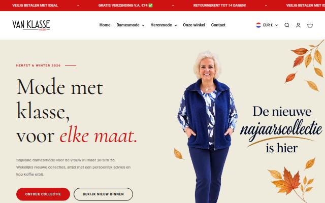 van Klasse mode storefront