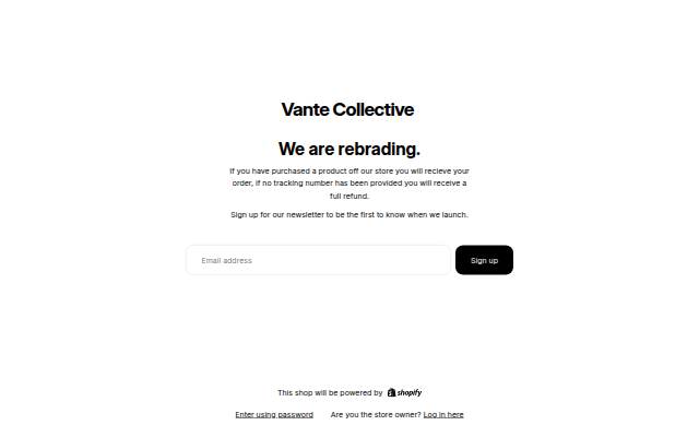 Vante Collective storefront