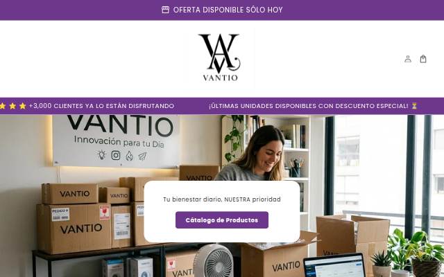 Startseite von Tienda Online