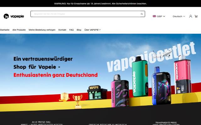 VAPEPIEOUTLET storefront