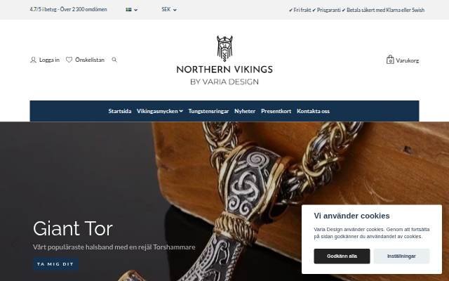Varia Design - Din vikingashop för vikingasmycken storefront