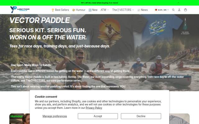 Vector Paddle storefront