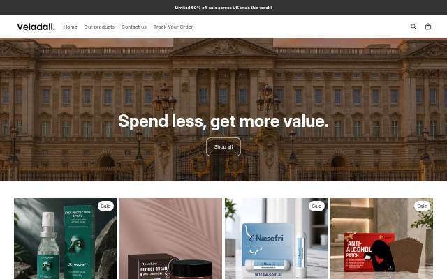 Veladall storefront