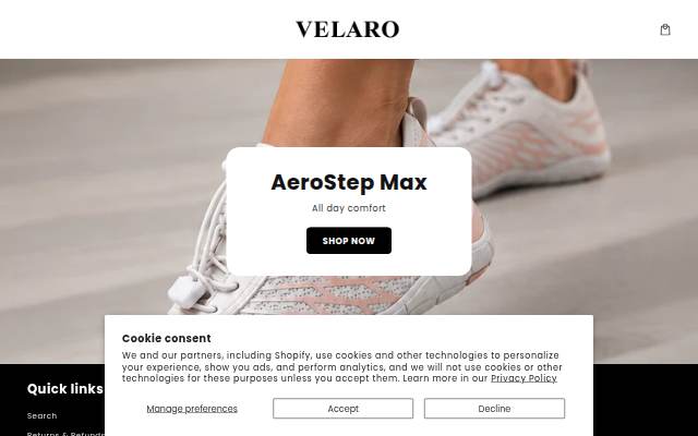 Velaro Collective storefront