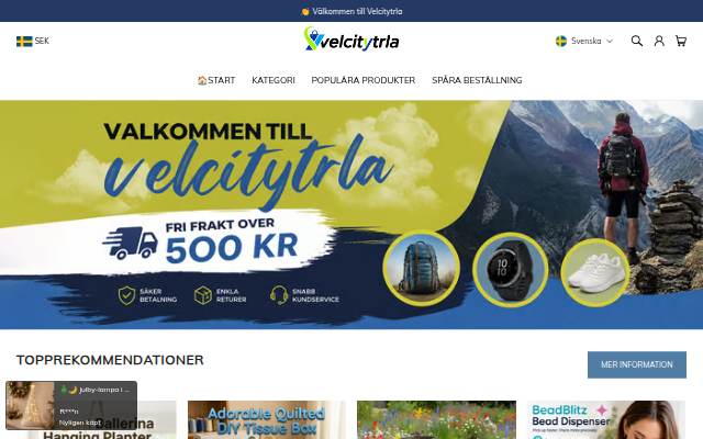 Velcitytrla storefront
