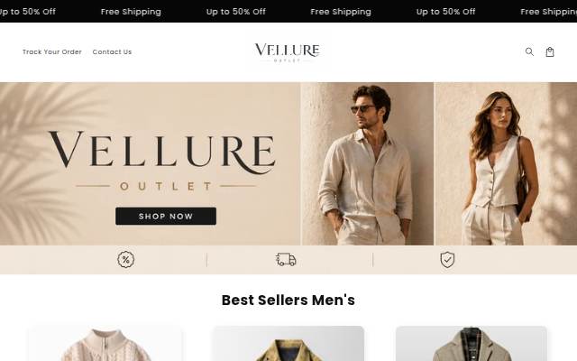 Vellure Outlet storefront