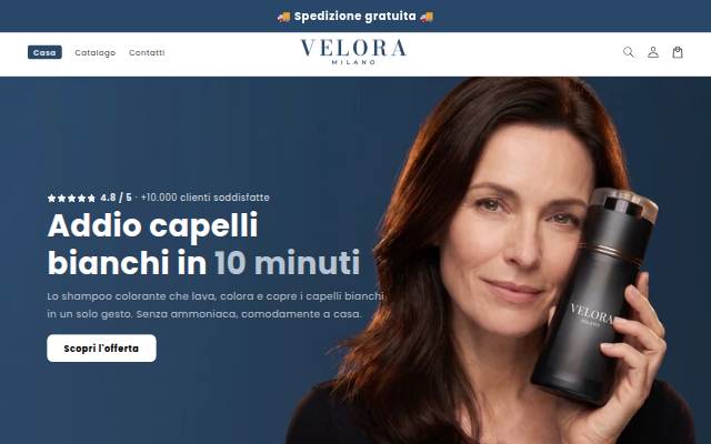 Startseite von Velora Milano