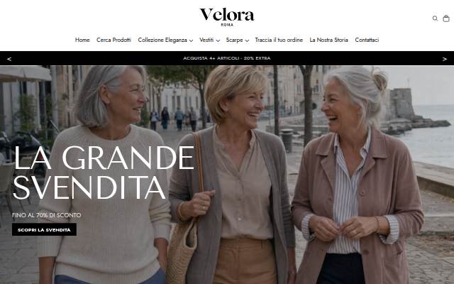Velora Roma storefront