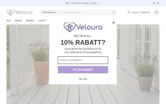 Startseite von Veloura-Care.se