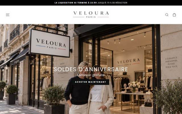 Veloura Paris storefront