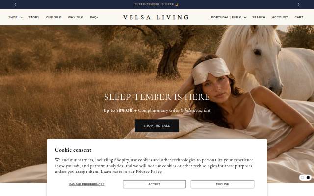 Velsa Living storefront