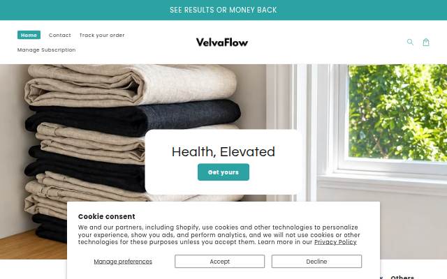 VelvaFlow storefront