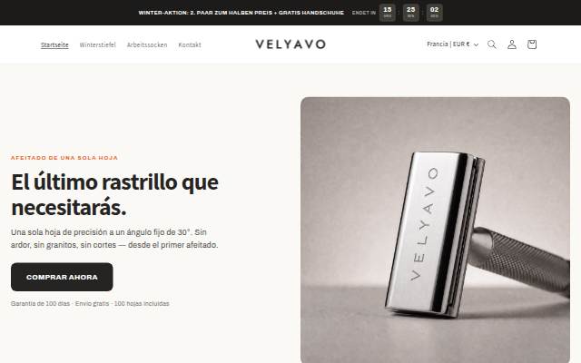 Velyavo storefront