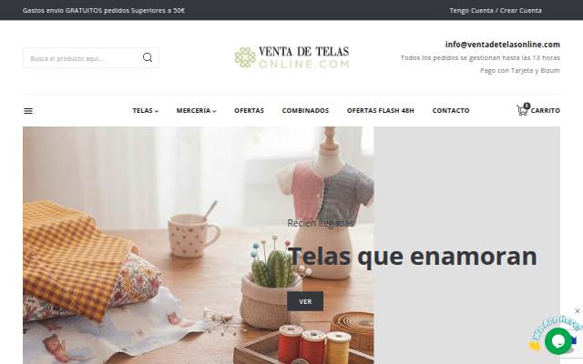 ventadetelasonline.com storefront