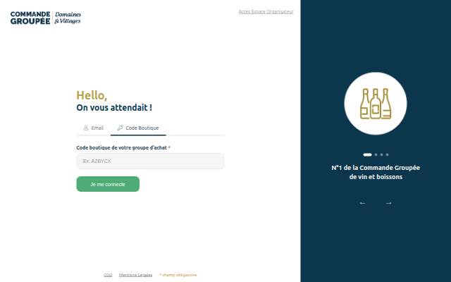 Commande Groupée storefront