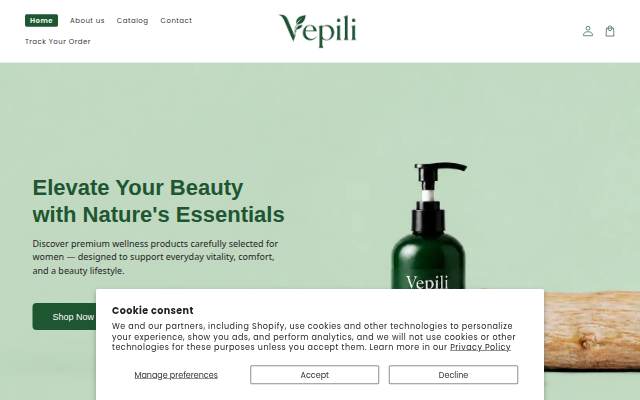 Vepili Store storefront