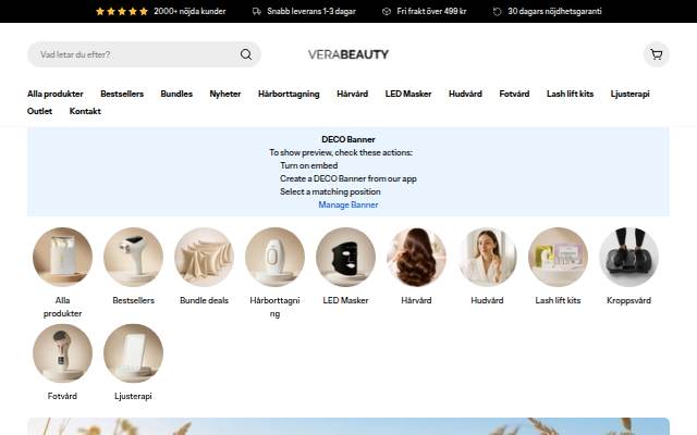 Vera Beauty storefront