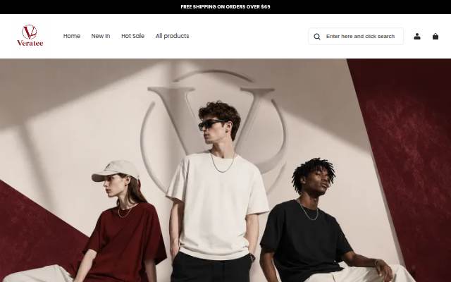Veratee storefront