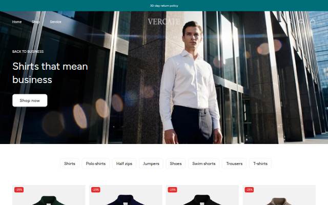 Vercate storefront