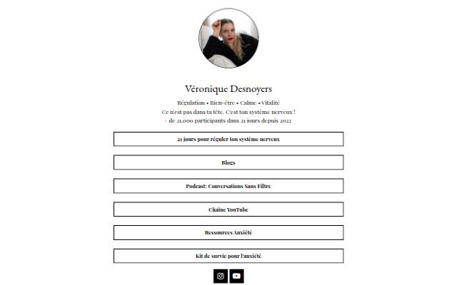 Liste de liens & abonnement storefront