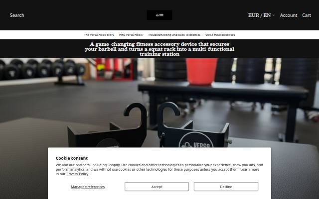 Versa Hook storefront