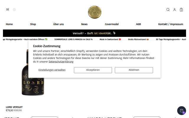 Versuit storefront