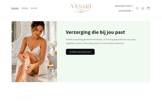 Startseite von Vesari