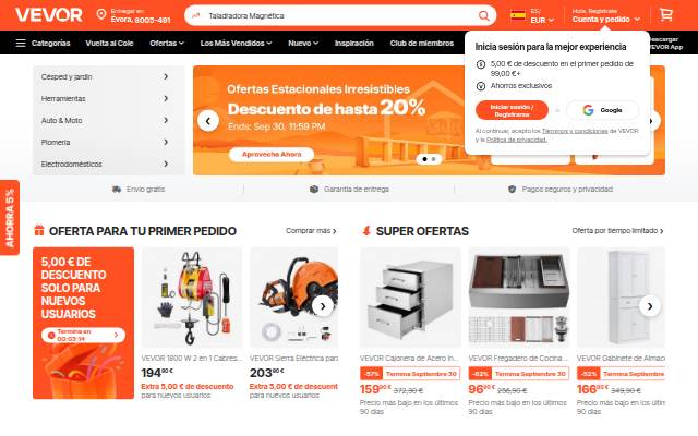 VEVOR España storefront