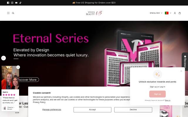 VeyesBeauty storefront