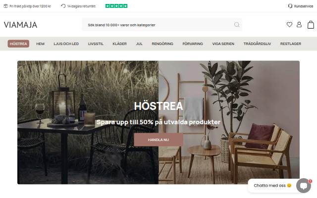 VIAMAJA.SE storefront