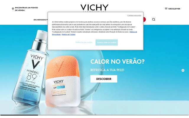 Startseite von Cuidados dermatológicos para rosto e corpo