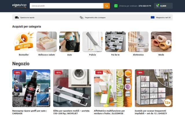 Vitrine de Vigoshop