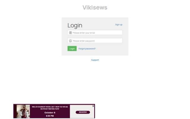 Startseite von Login page