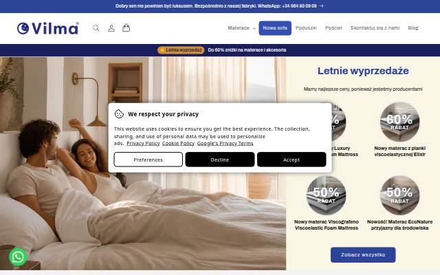 Vilma Sleep storefront