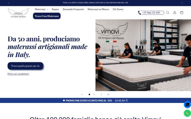 Vimavì Materassi storefront