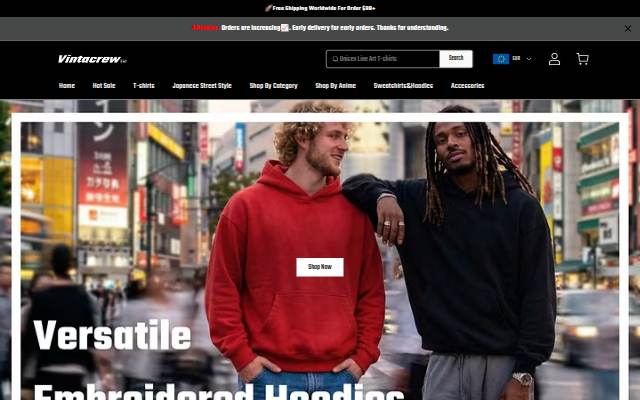 Vintacrew storefront