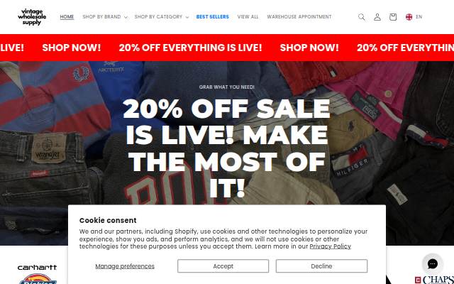 Montra da Vintage Wholesale Supply